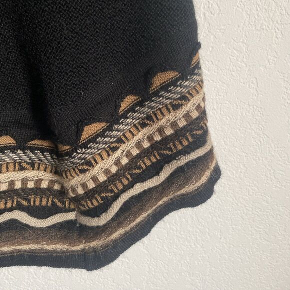 AlpandinA Tube Skirt / Dress / Shawl Black & Brown Knit Baby Alpaca Made in Peru - Picture 7 of 11